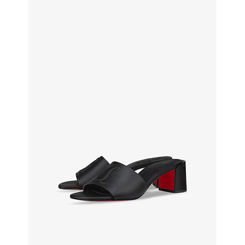 Womens Black So CL 55 Leather Heeled Mules