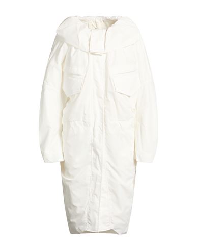 Woman Overcoat & Trench Coat White Size 6 Polyamide
