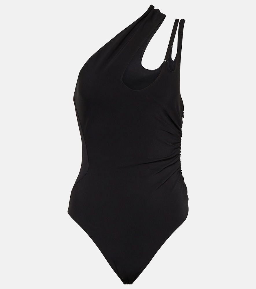 Asymmetric jersey bodysuit