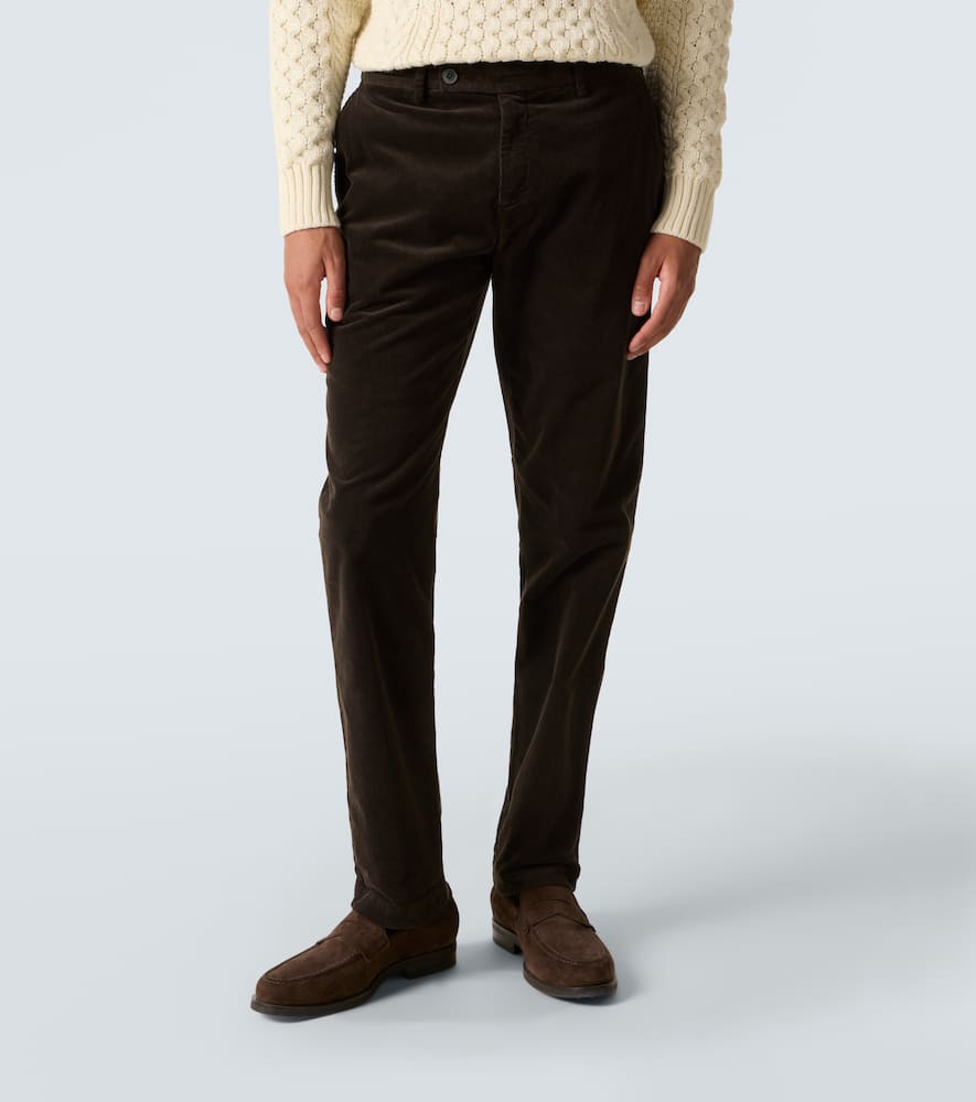 Corduroy cotton straight pants