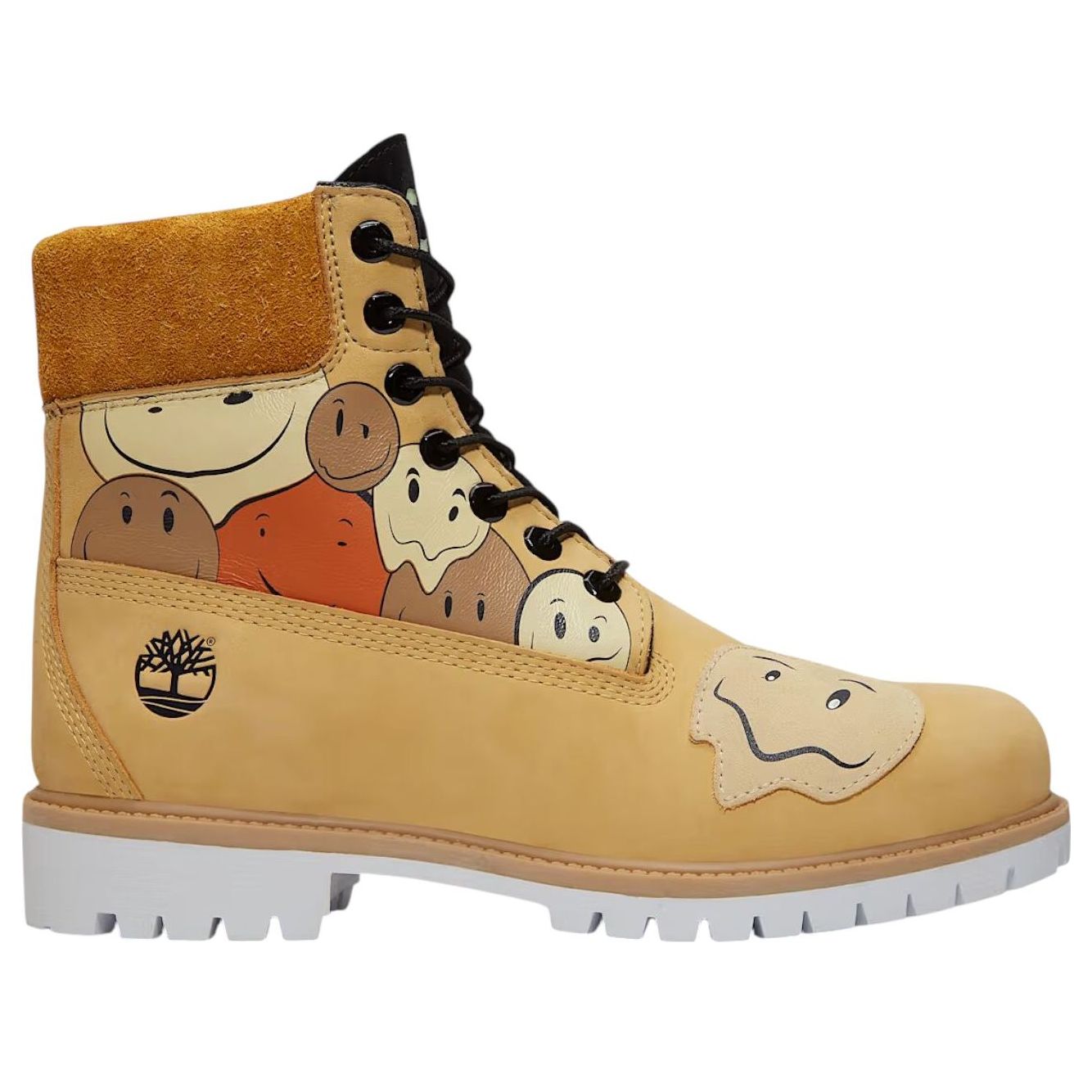 X CNSTNT DVLPMNT 6 Inch Premium Waterproof Boot 'Melted Smileys'