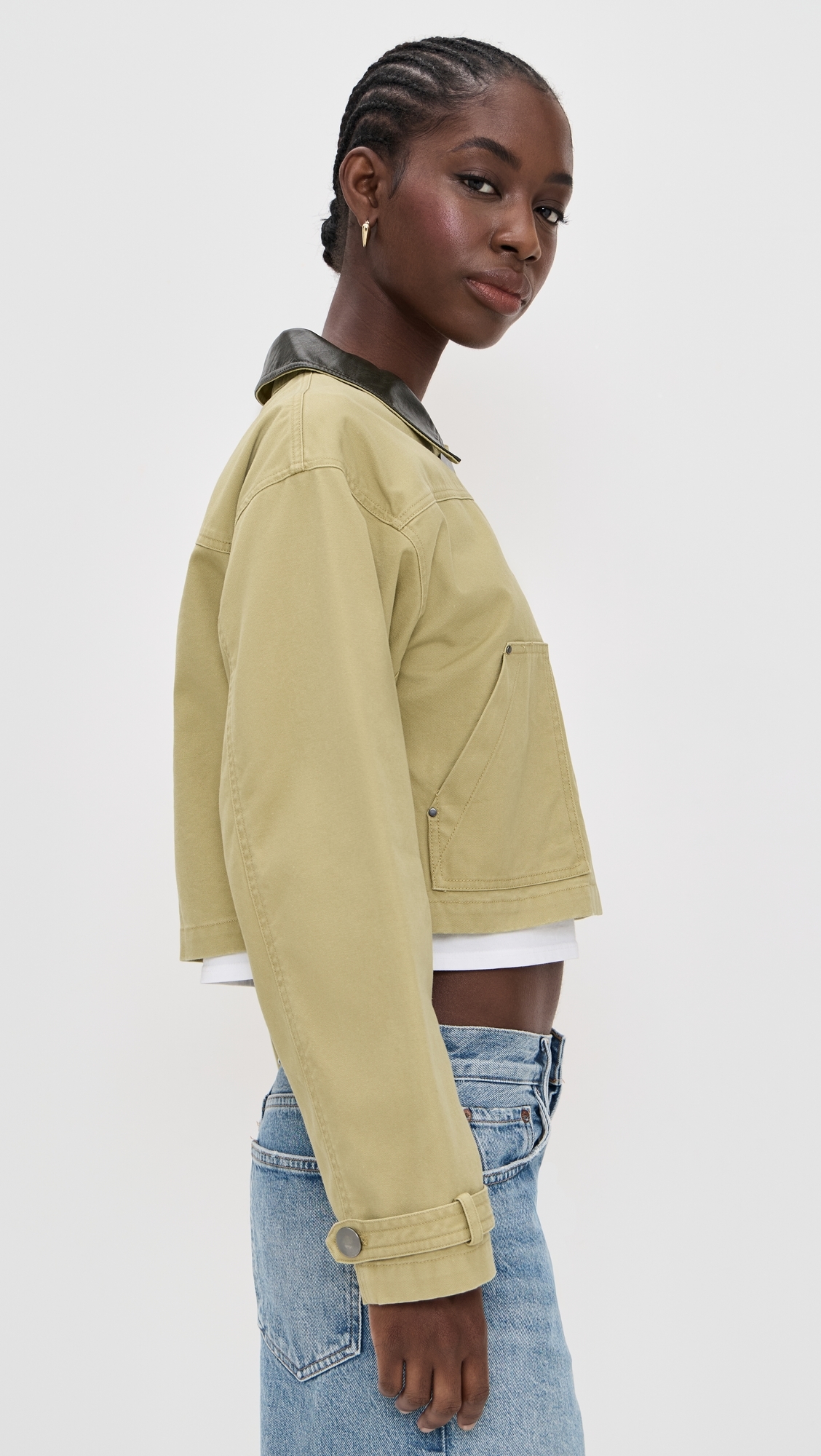 Harriet Cropped Jacket Khaki