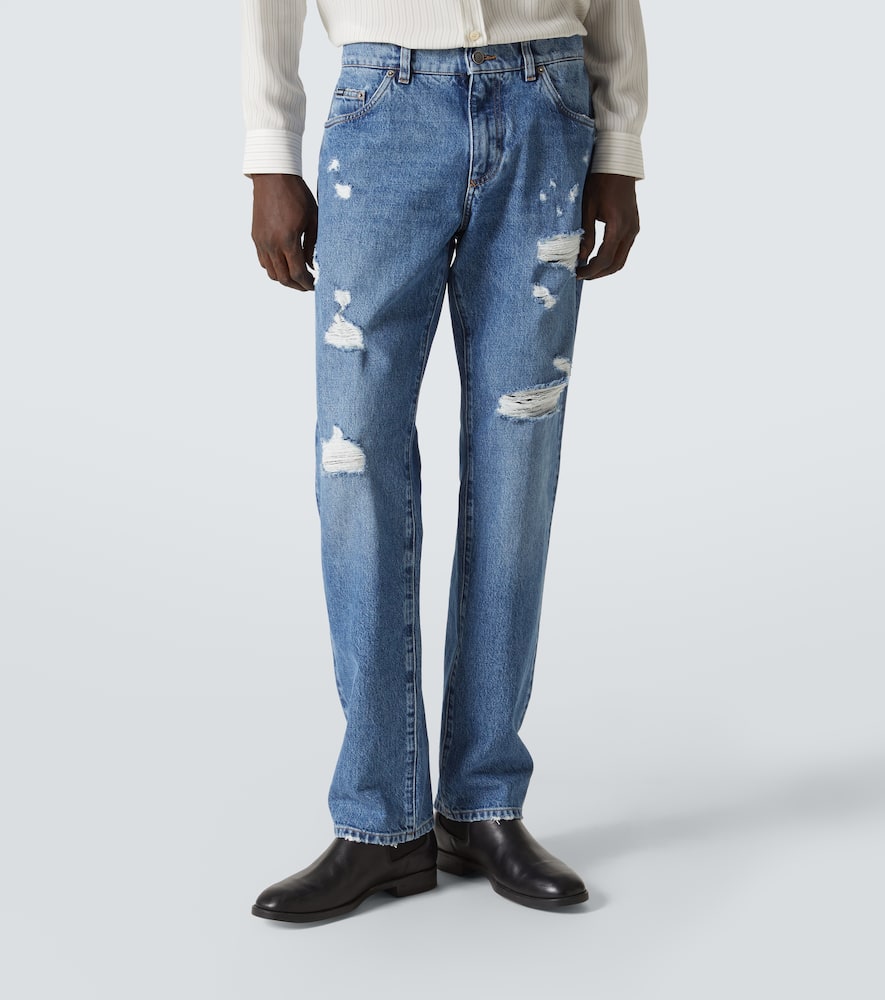 Distressed jeans