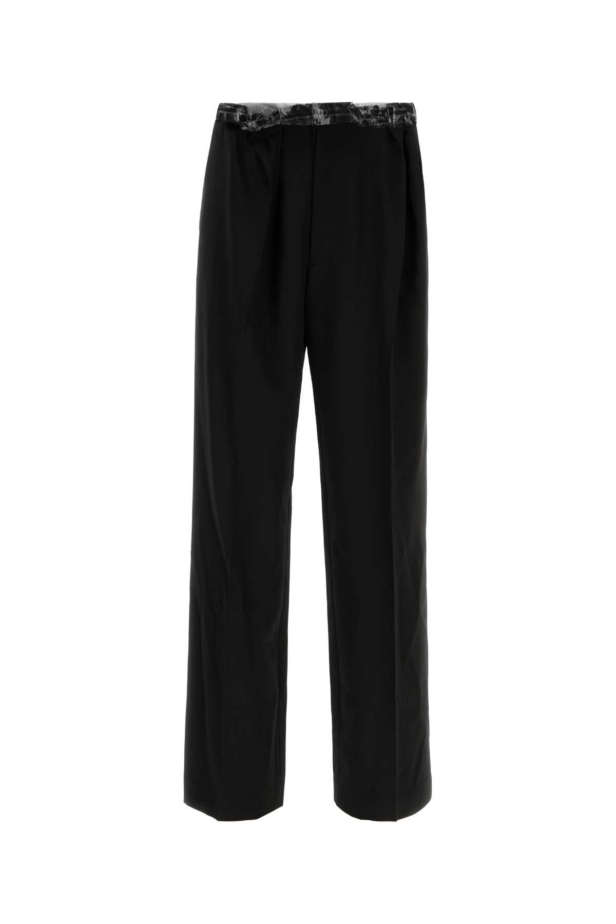 Virgin Wool Trousers — Black