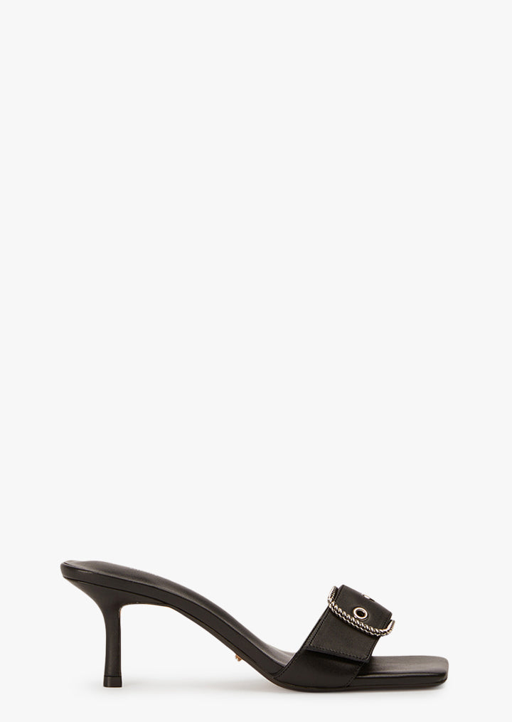 Amy Black Nappa Heels