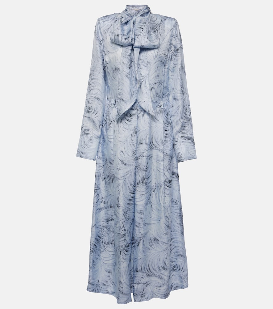 Printed silk maxi dress