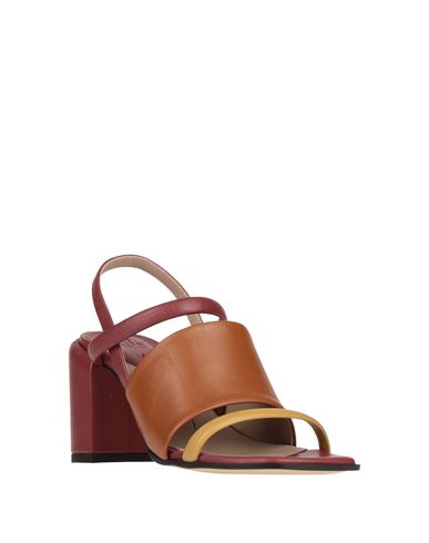 Woman Sandals Brown Size 10 Leather