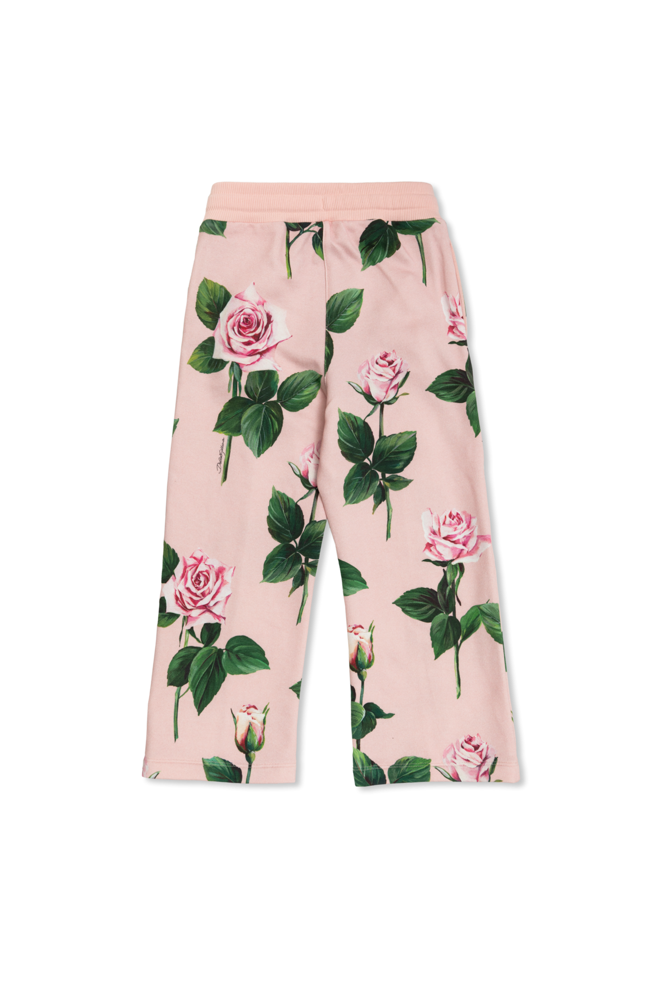 Trousers With Floral Pattern, Unisex, Pink