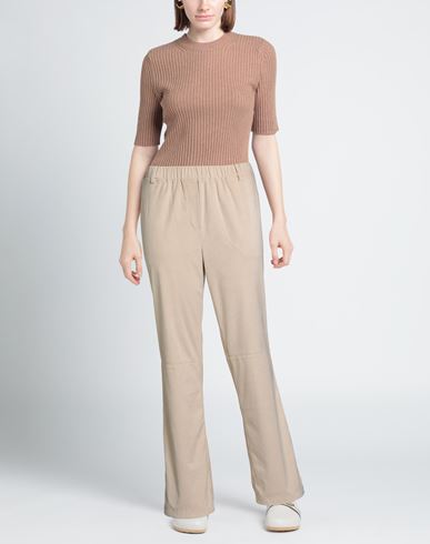 Woman Pants Cream Size 14 Polyester, Elastane