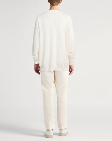 Roberto Collina Man Sweater Cream Size 42 Merino Wool, Cashmere