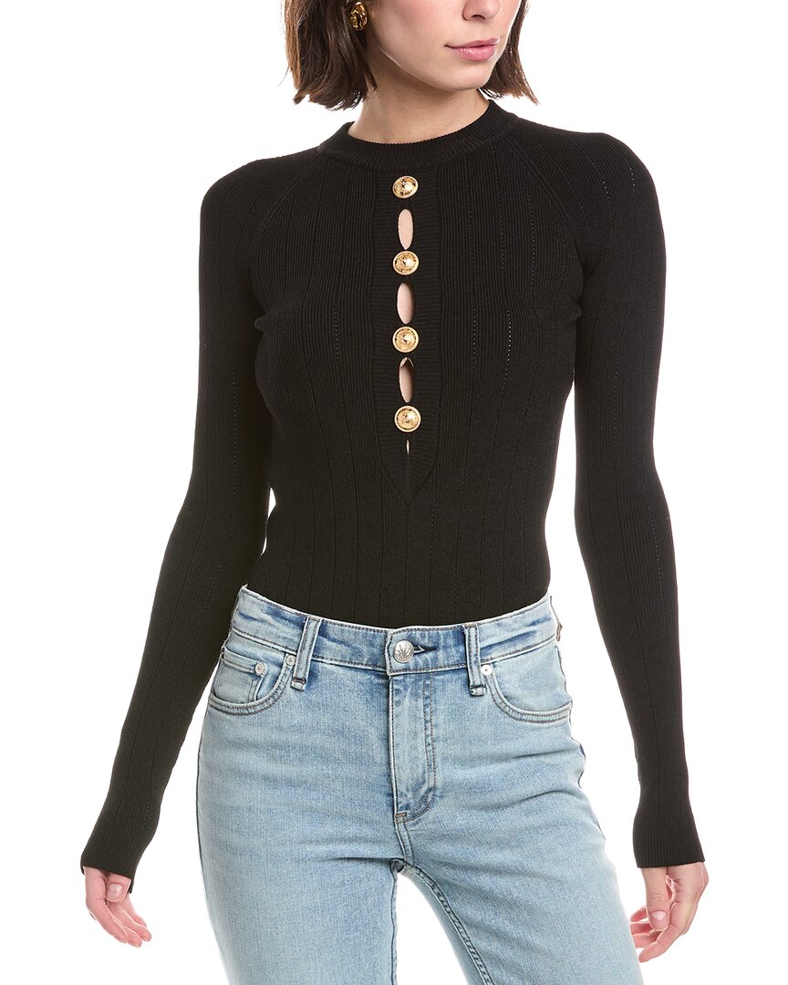 Buttoned Halter Bodysuit