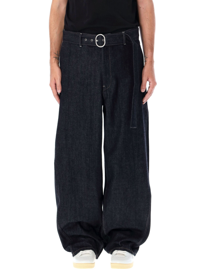 Belted Oversize Denim Pants