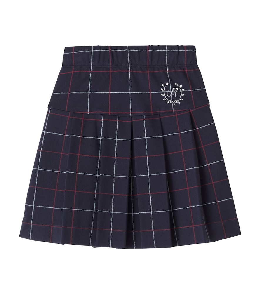 Checked pleated skirt