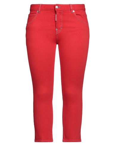 Woman Denim cropped Red