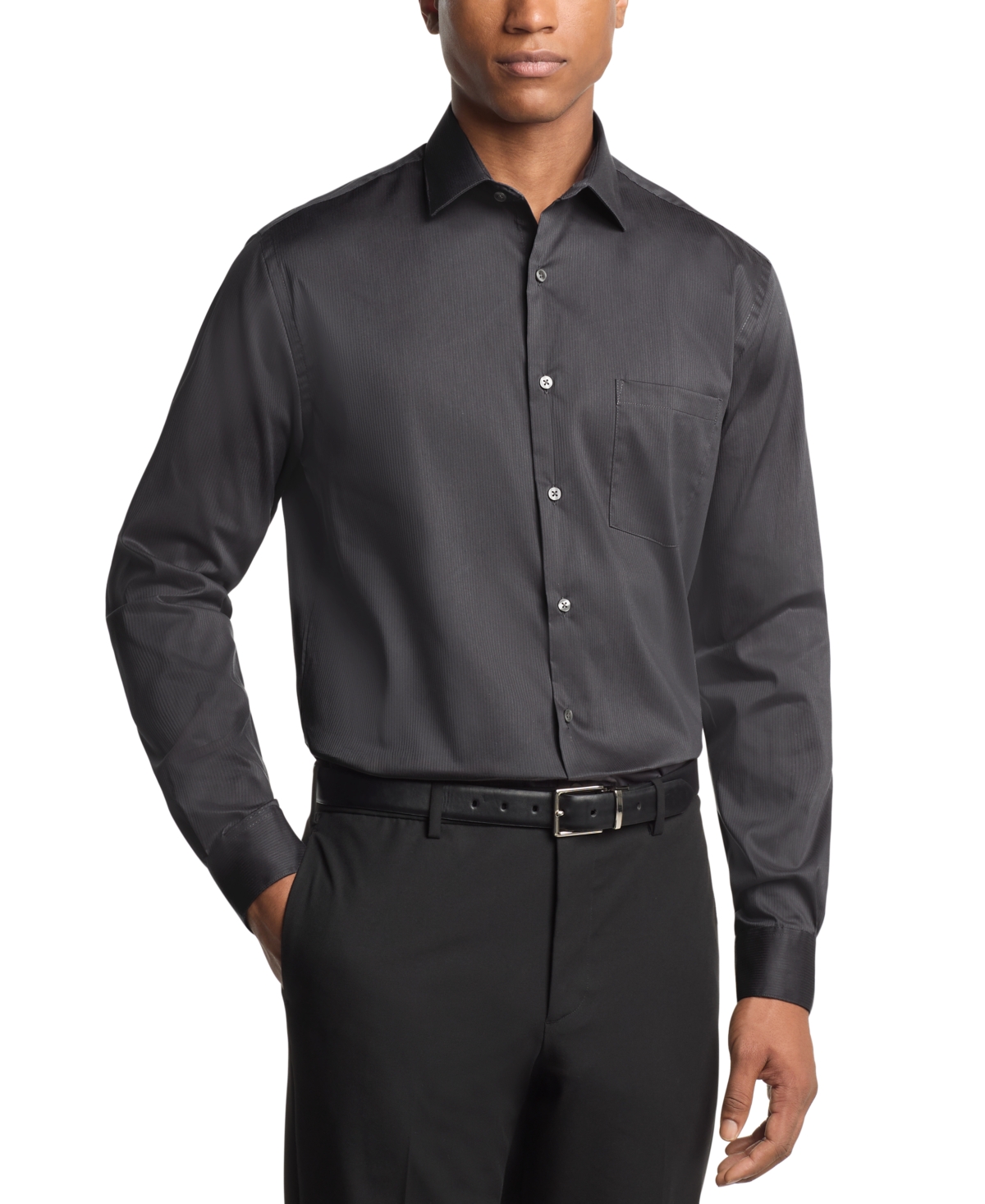 Men's Regular Fit Everyday Defense Dress Shirt - Charcoal