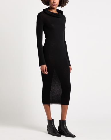 Woman Midi dress Black Size L Wool
