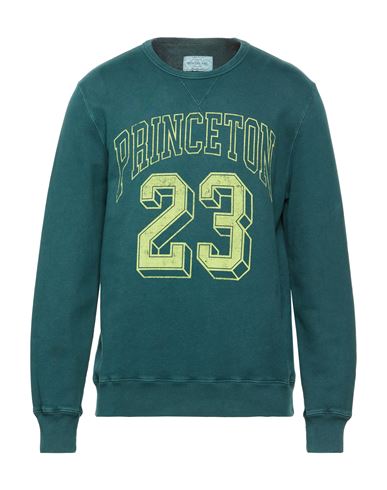 Man Sweatshirt Dark green Size L Cotton