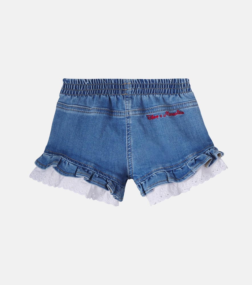 X Disney baby embroidered denim shorts