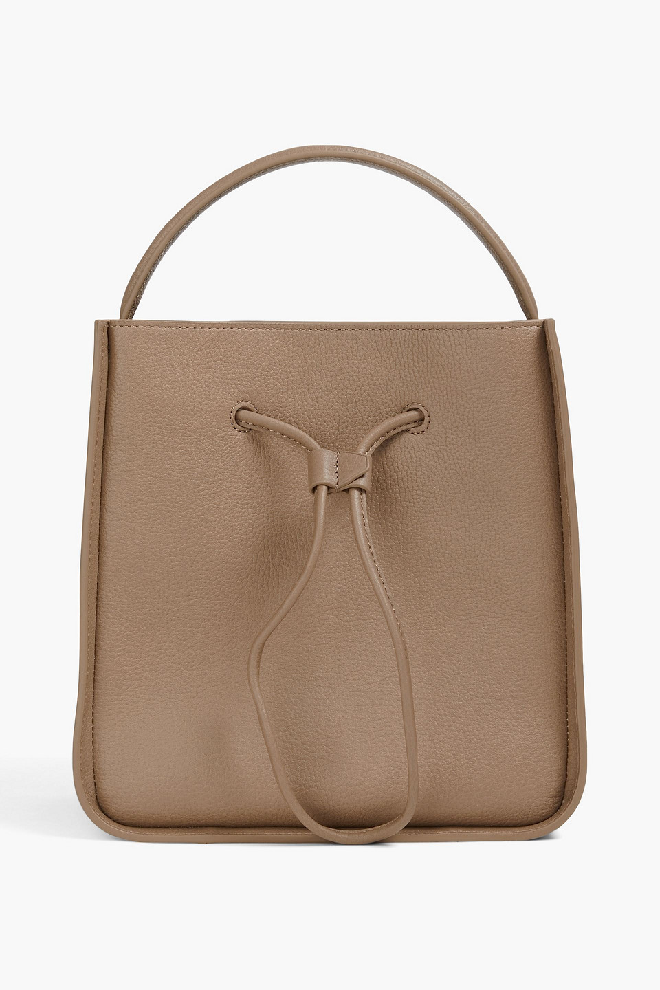 Soleil small pebbled-leather bucket bag