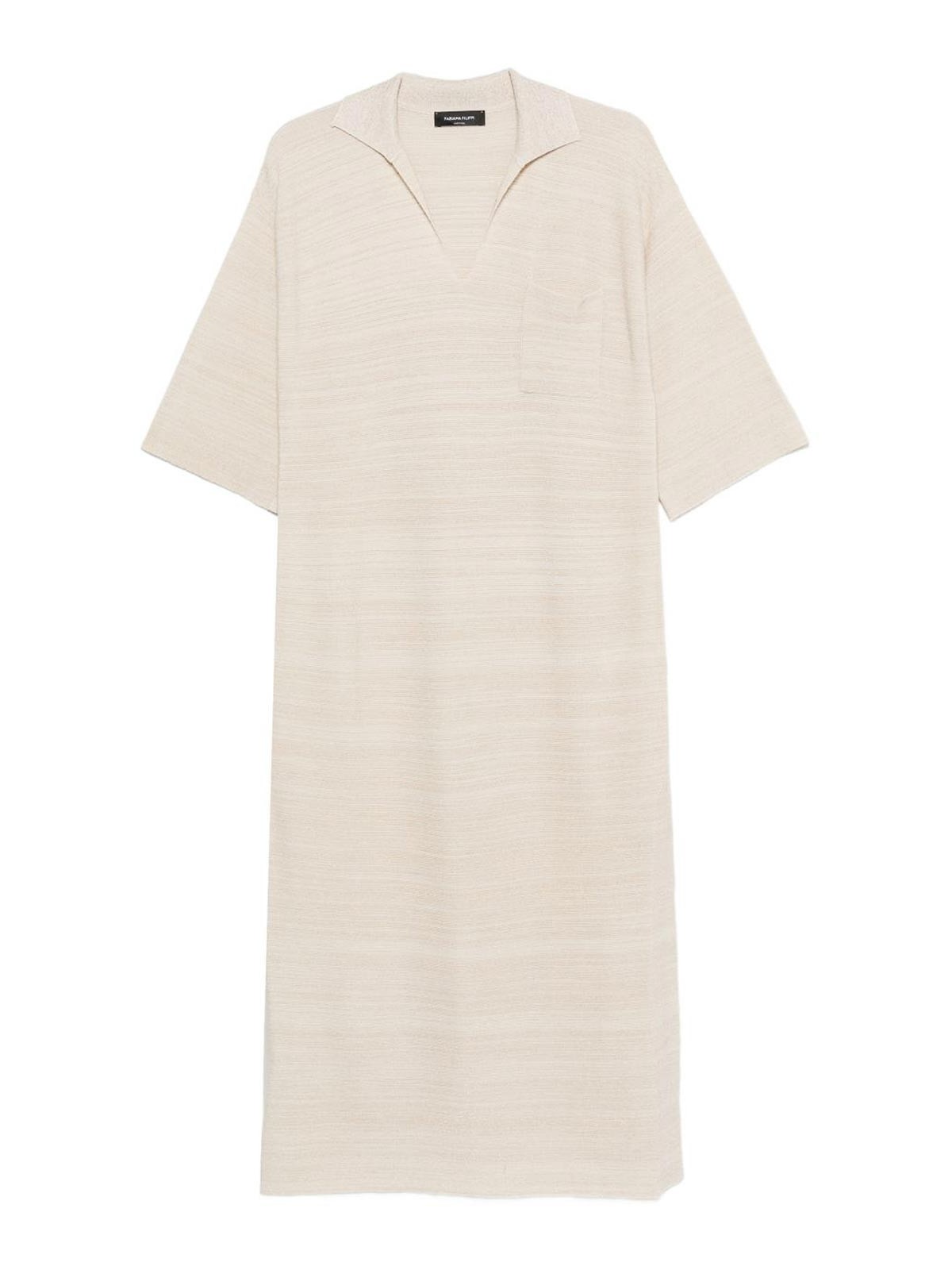 Wool And Cotton Shirtdress