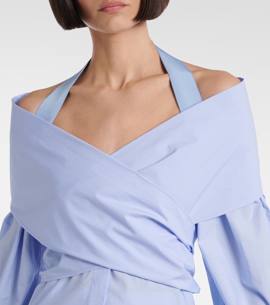 Draped off-shoulder blouse