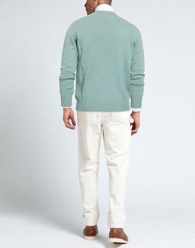Man Sweater Sage green Size 40 Wool