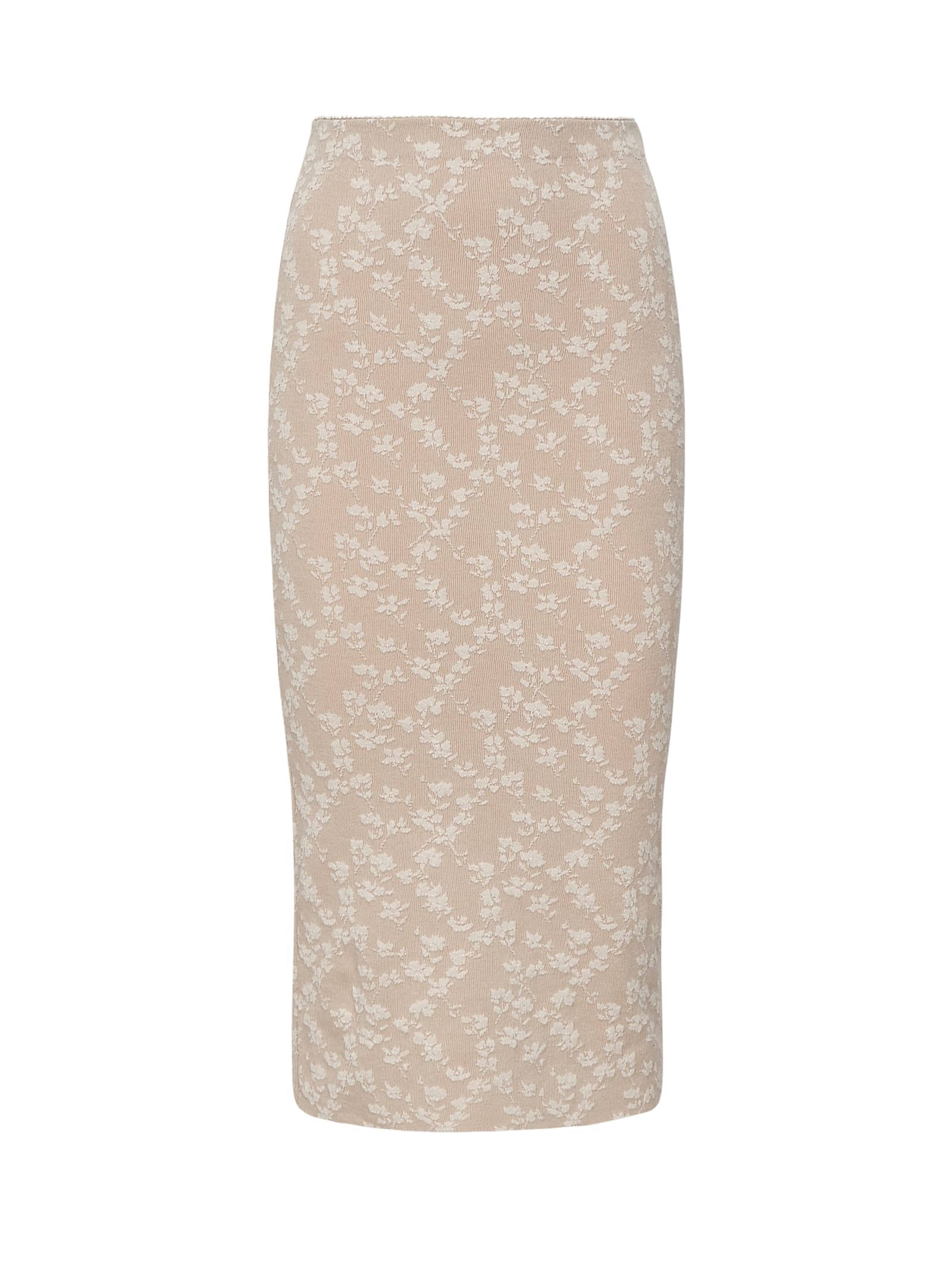 Jacquard Viscose Midi Skirt