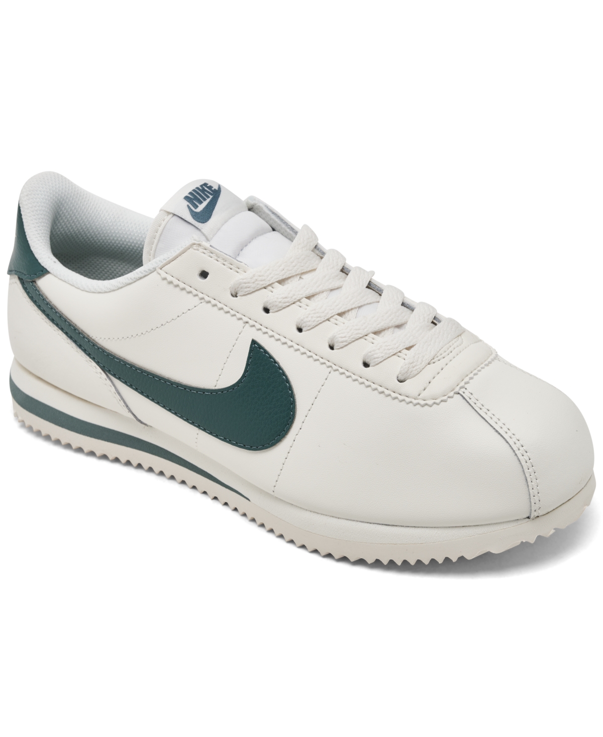Women's Classic Cortez Leather Casual Sneakers from Finish Line - Sail, Mineral Slate