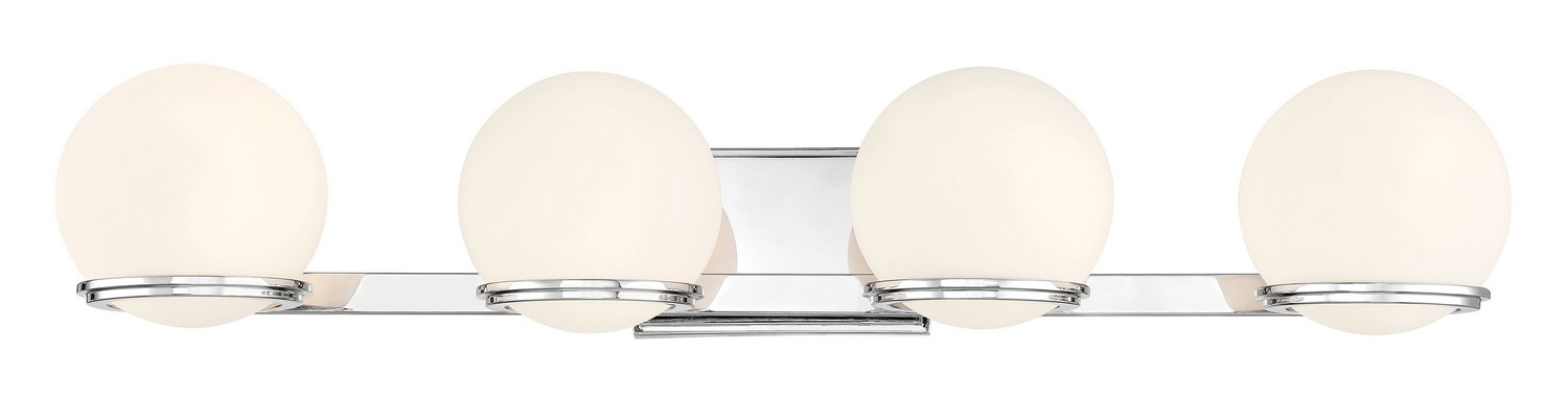 Chrome LED Bathroom Vanity Light from the Hollywood Nights Collection