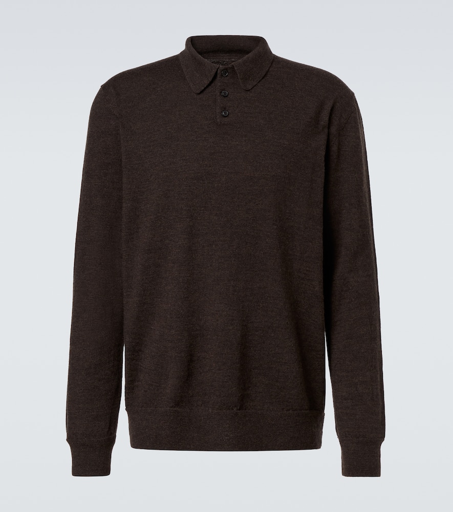 Wool polo sweater