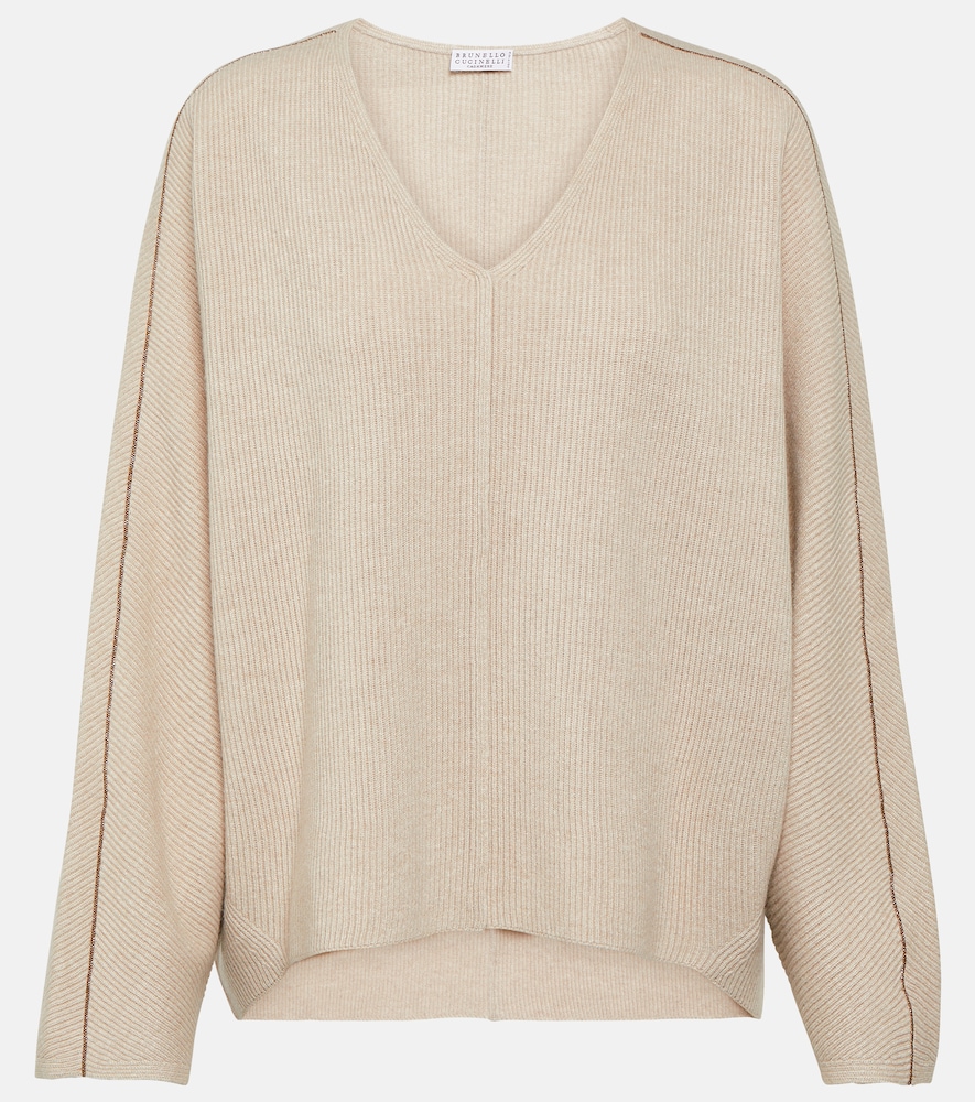 Wool, cashmere and silk sweater