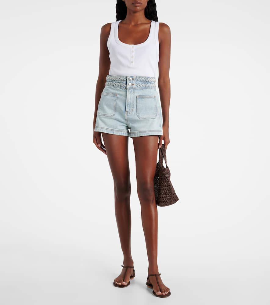 Elijah high-rise denim shorts