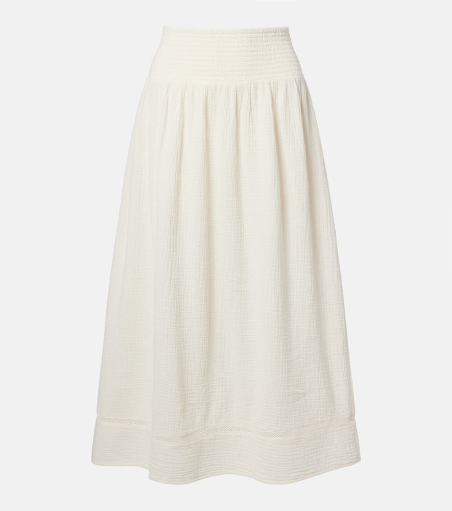 Mazie cotton gauze midi skirt