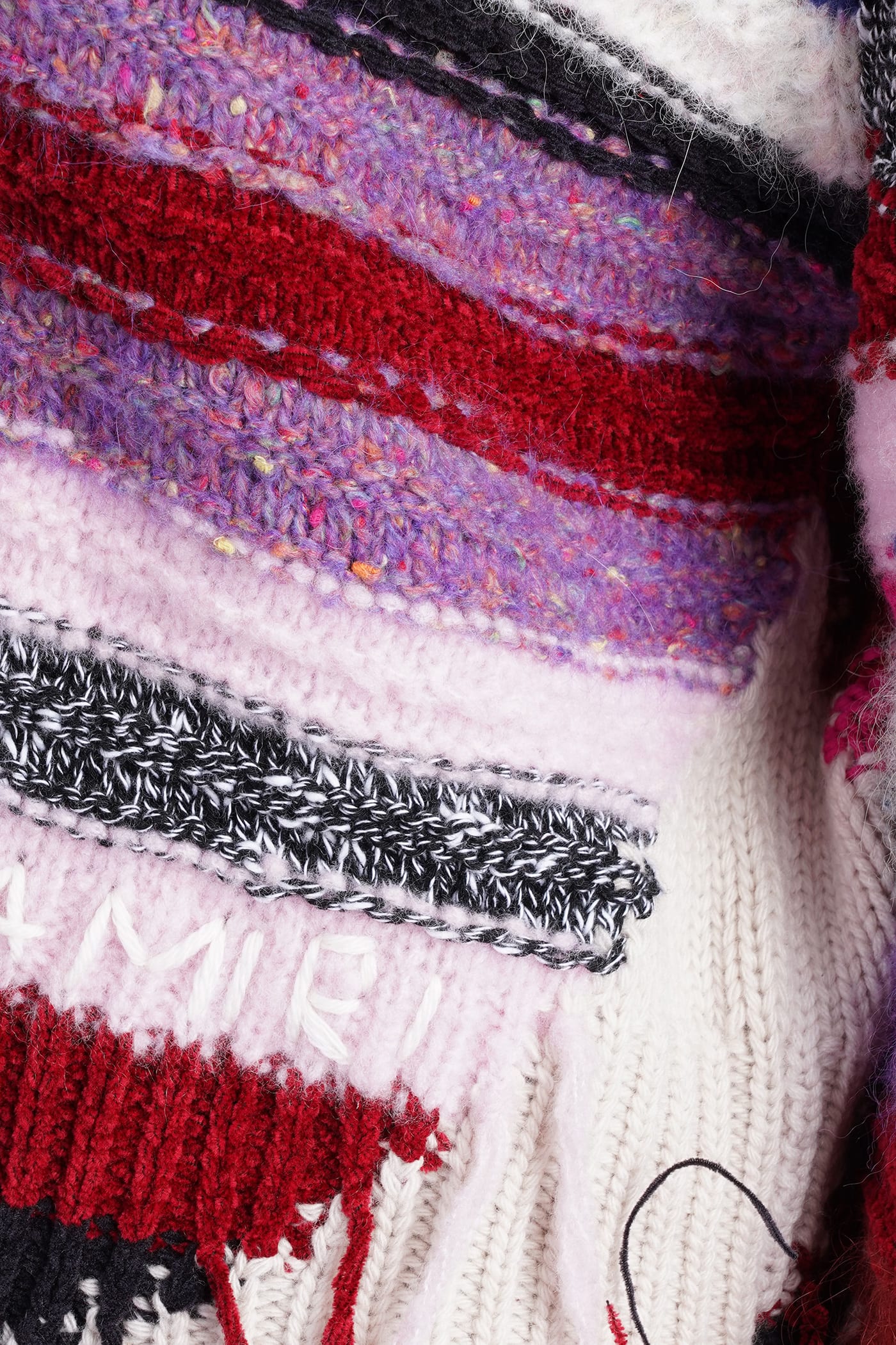 Cardigan In Multicolor Cotton And Nylon