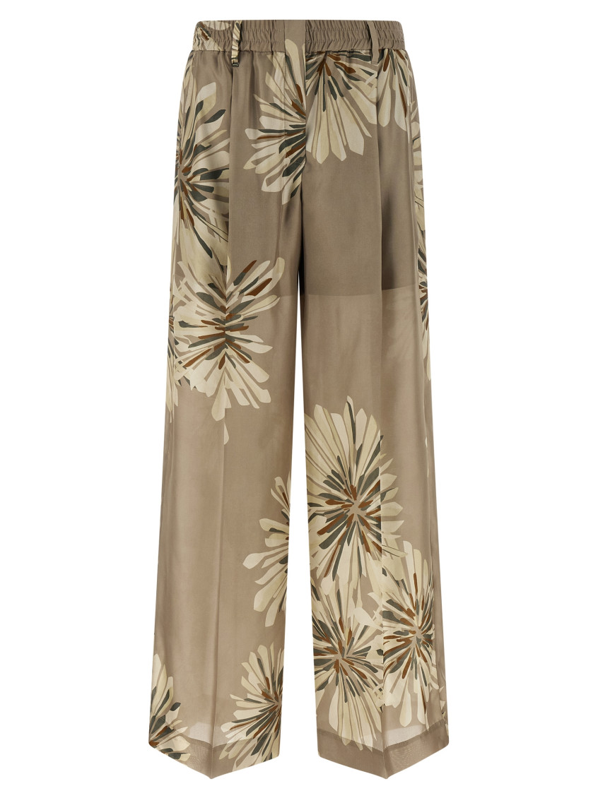 Printed Silk Trousers