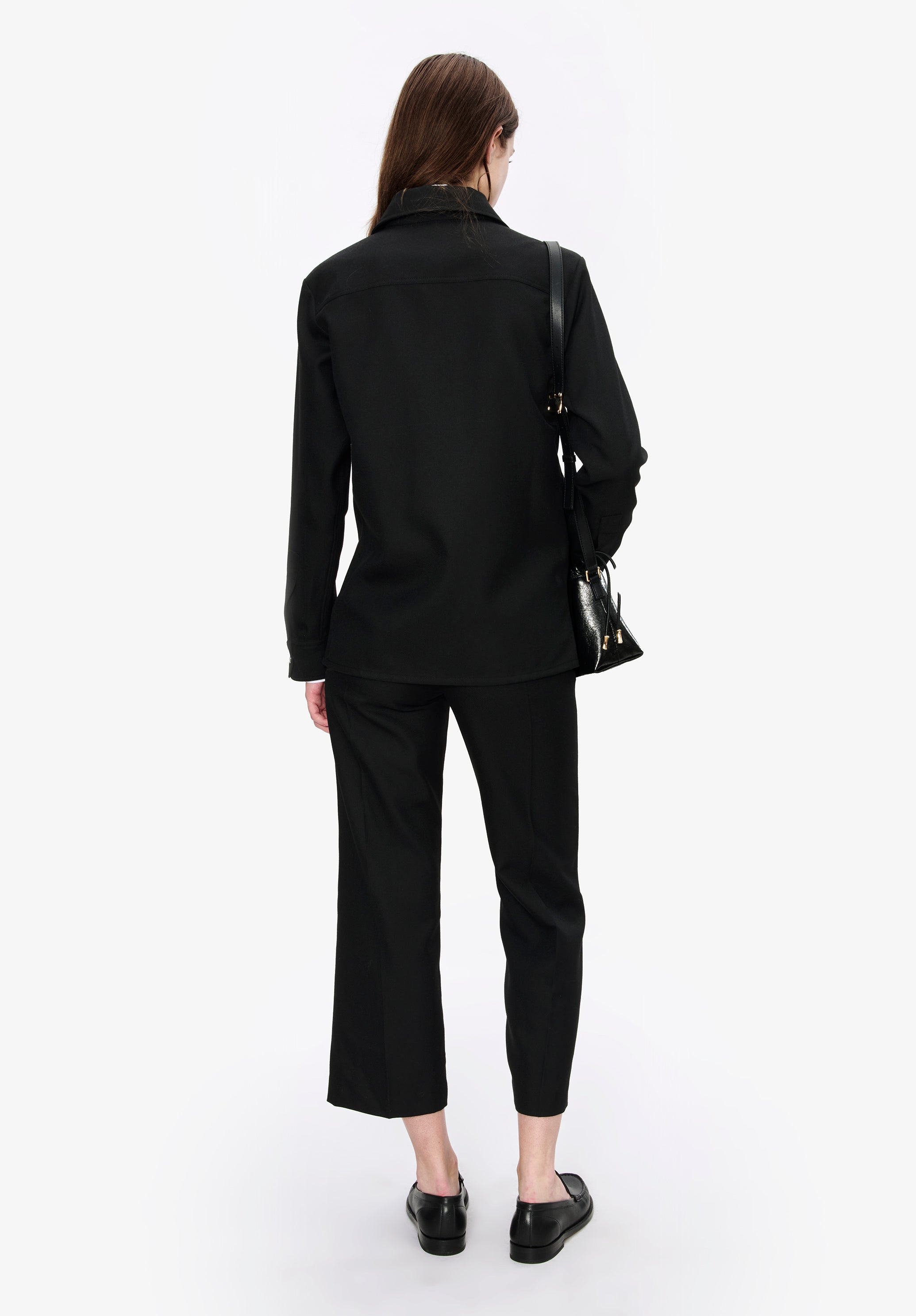 A. P.C. Women's Solid-colour wool overshirt Size: 34 in Black