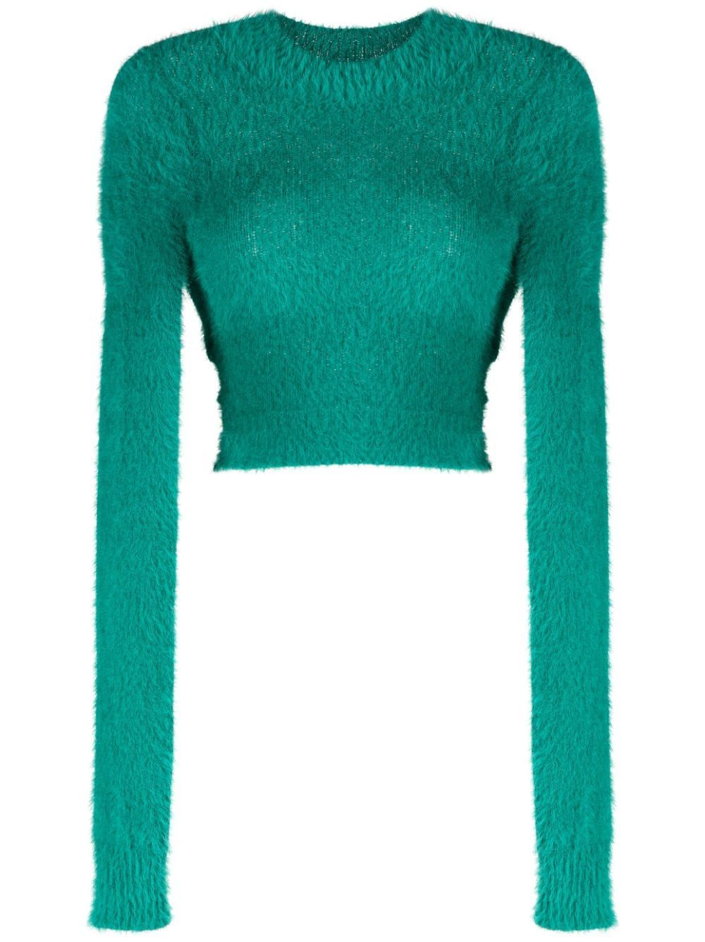 CROP FUR TURTLE NECK TURCHESE NO COLOR