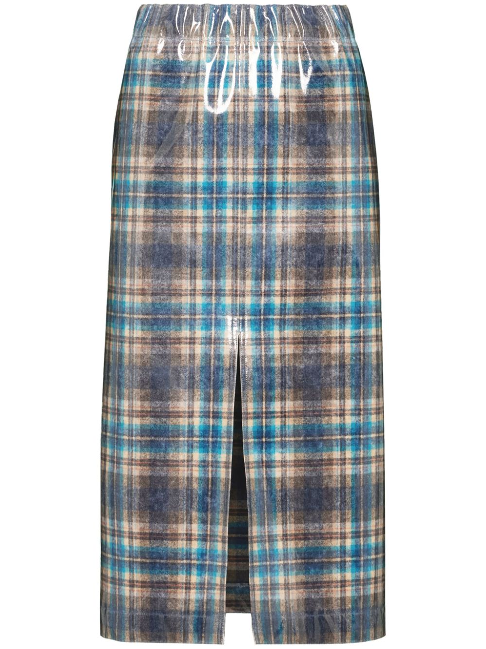 X Pendleton checked lacquered skirt - Green