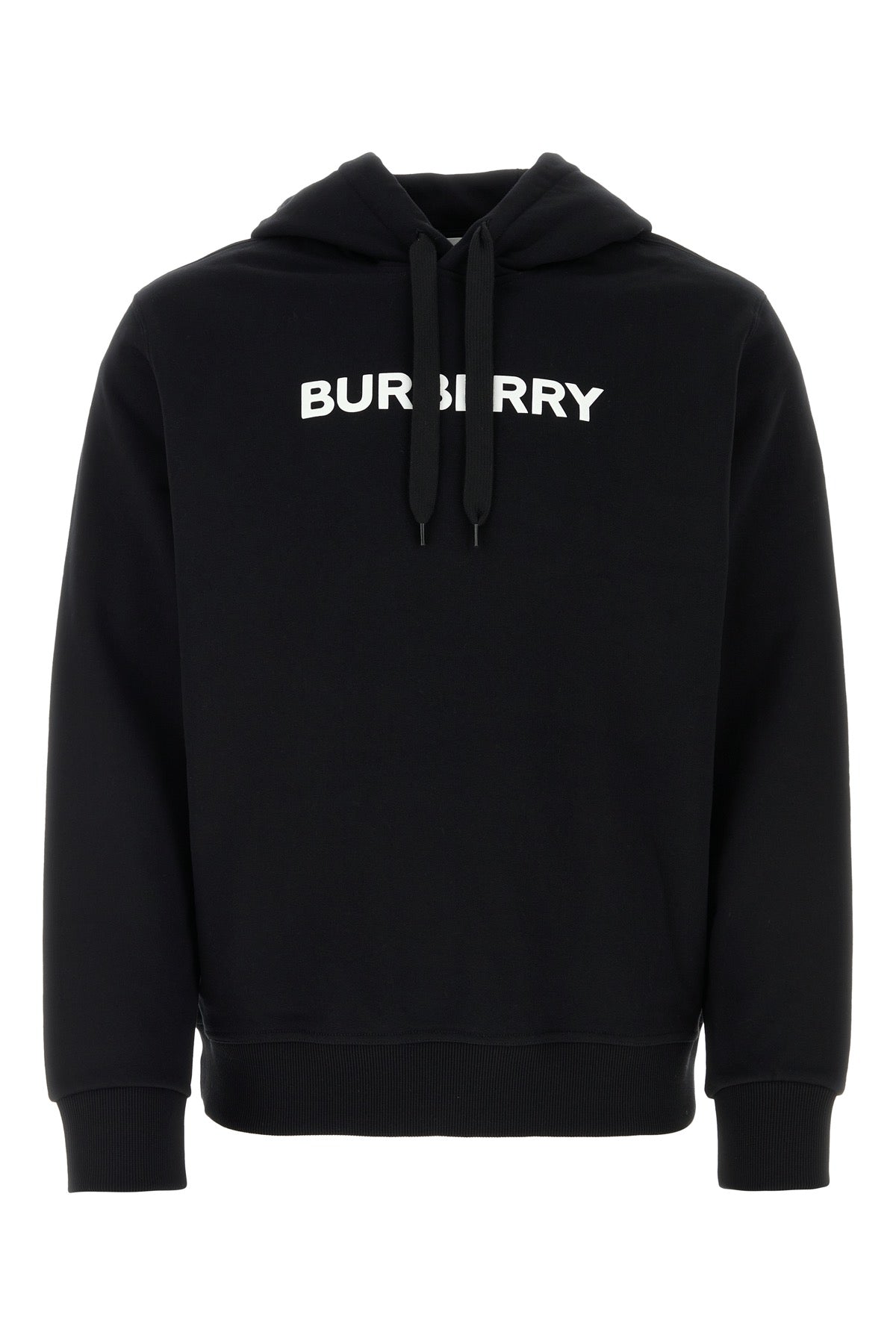 Logo-Embroidered Cotton Sweatshirt — Black