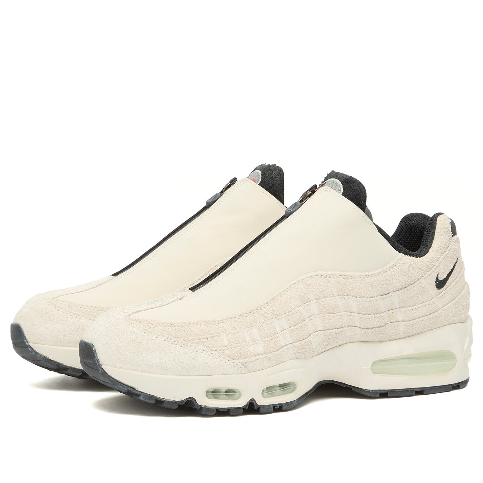 Men's Air Max 95 Zip SP Sneaker in Phantom/Black. Lt Crimson/Smoke Grey