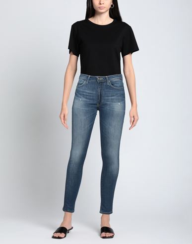Woman Jeans Blue Size 26 Cotton, Lyocell, Elastane