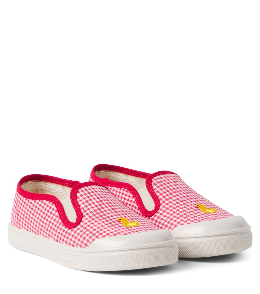 PèPè Checked embroidered slip-on sneakers