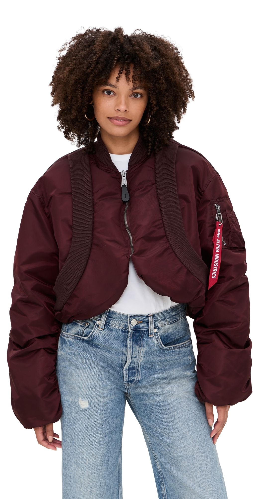 Ma-1 Knit Rib Flight Jacket CEDAR RED