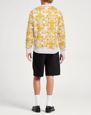 Versace Jeans Couture Man Sweatshirt White Size M Cotton, Elastane