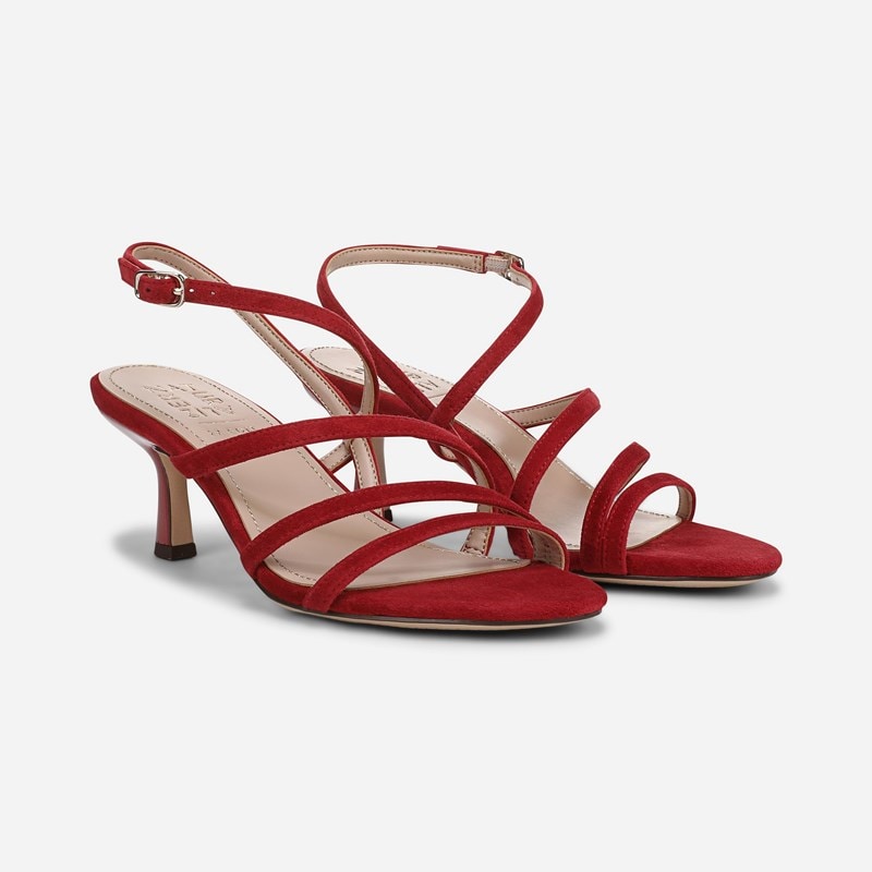 Tiffi Slingback Dress Shoe Sandals, Red Suede