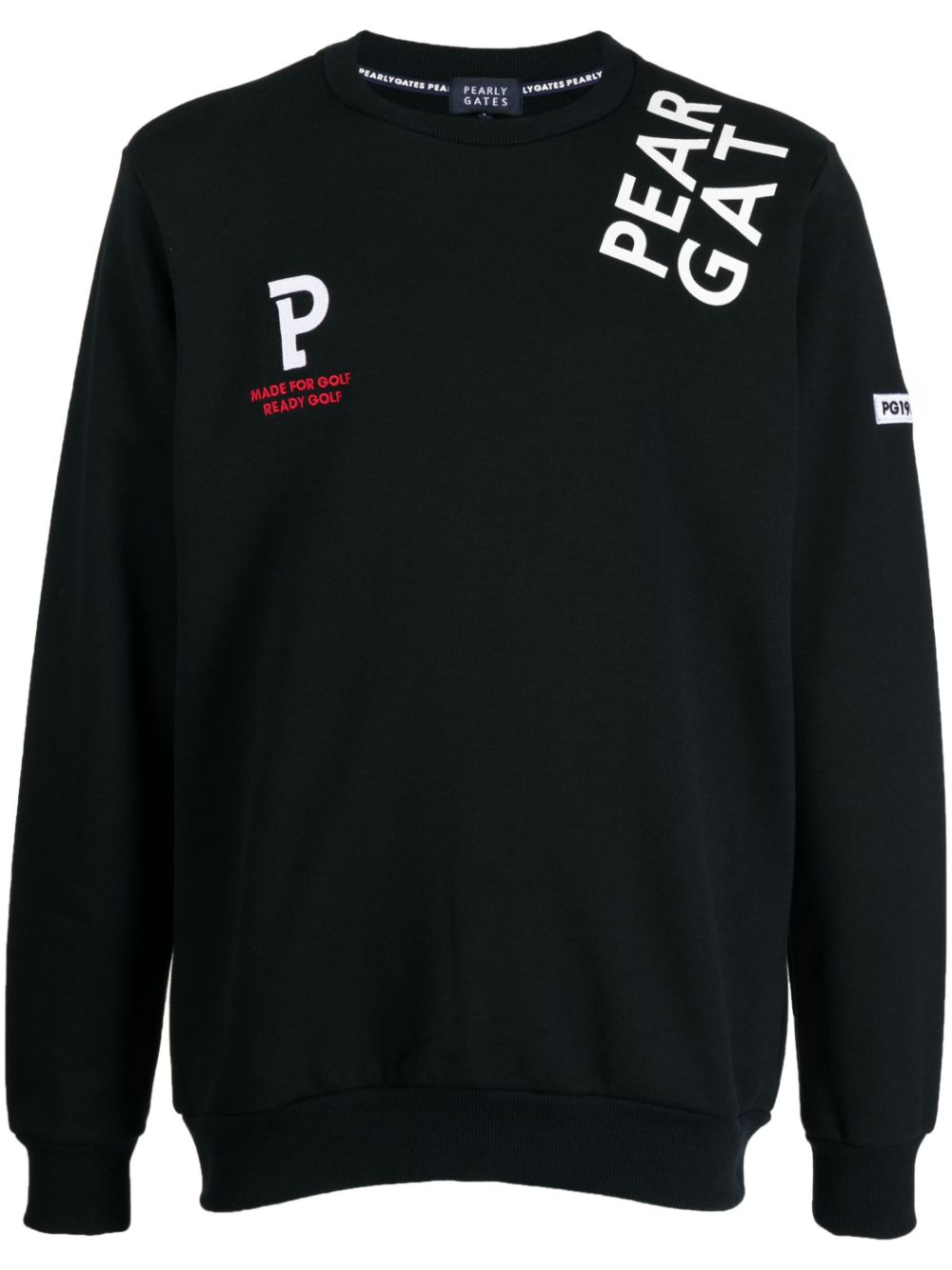 Logo-print crew-neck sweatshirt - Black