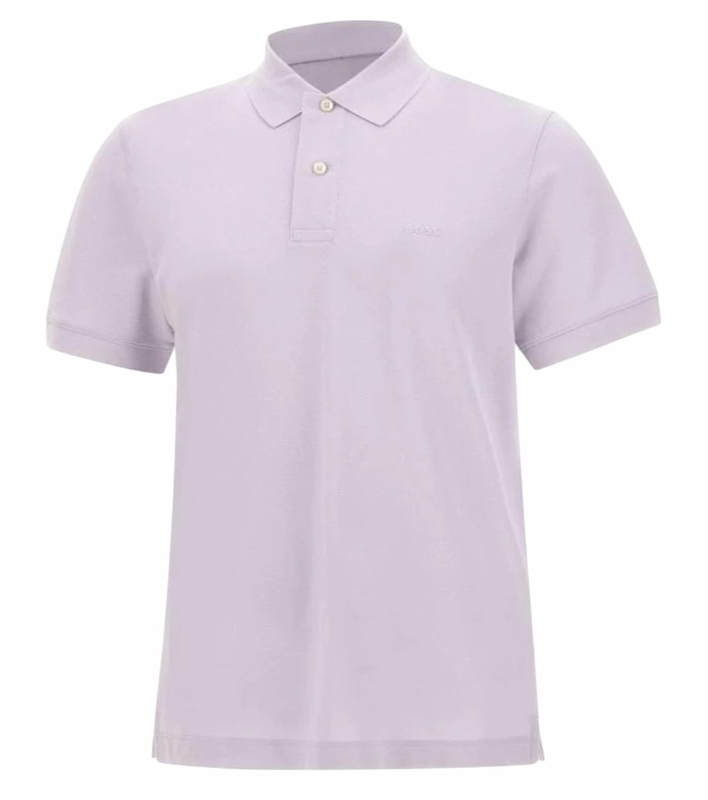 Purple Solid Shirt Collar Polo