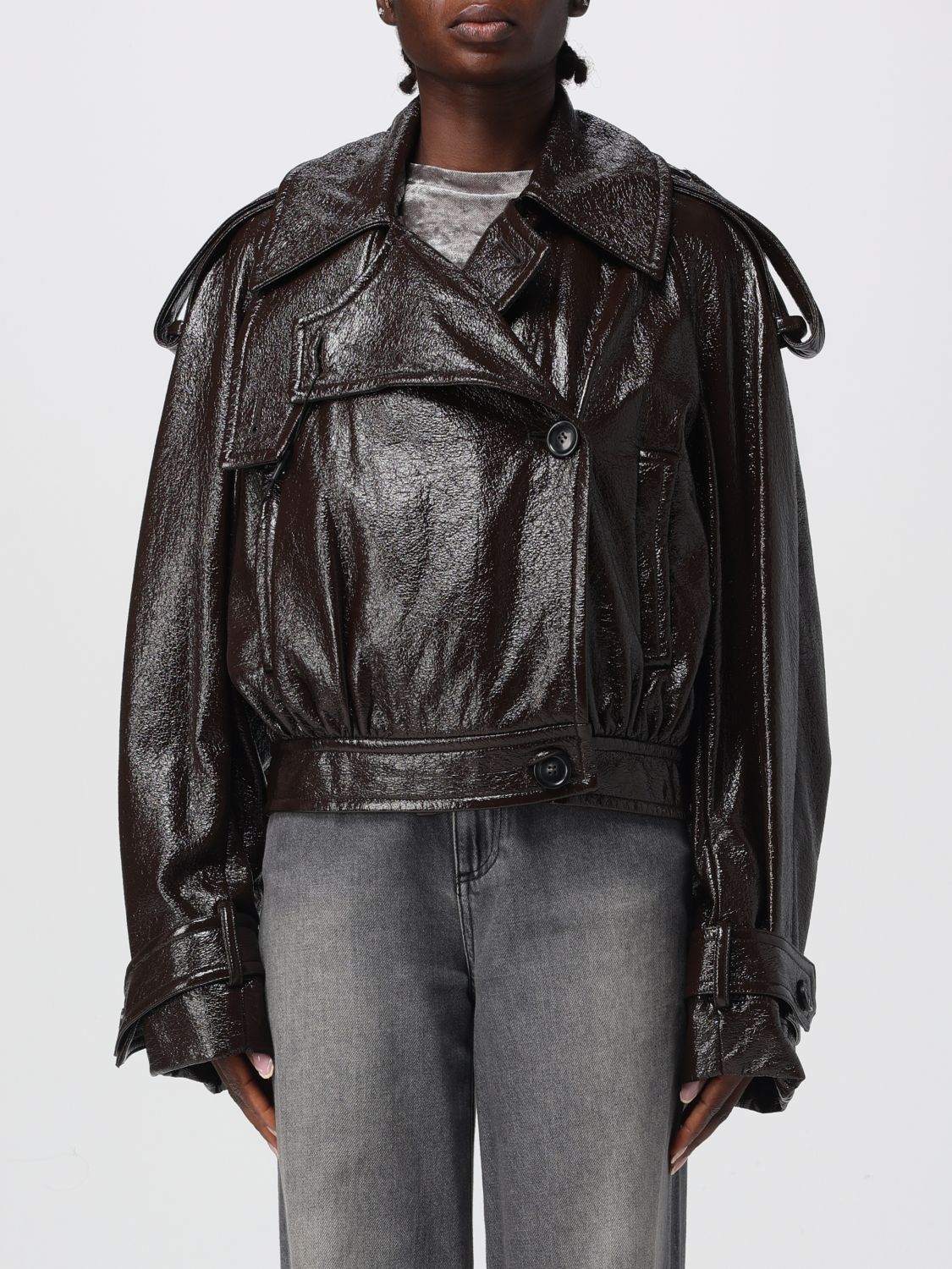 Jacket Woman color Dark