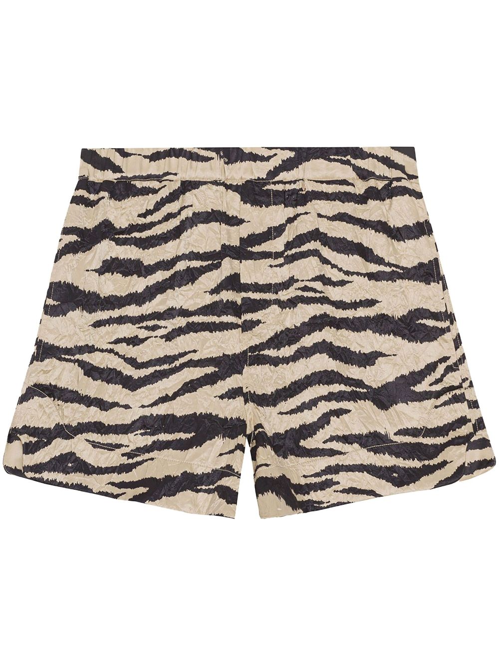 Zebra-print crinked shorts - Multicolour