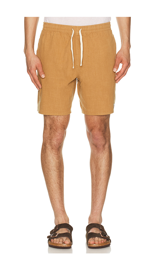 Rhythm Textured Linen Jam Short in Brown. 32. Also , 33